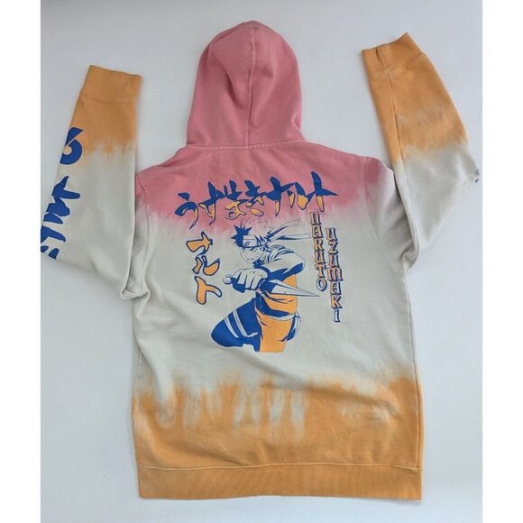 Naruto Shippuden Naruto Uzumaki Tonal Portrait Tie-Dye Hoodie Men's Large Unisex - Picture 12 of 13